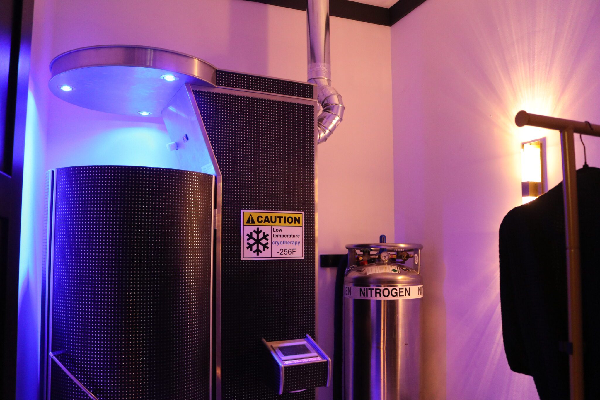 Cryotherapy chamber at Sun Tanner Spa